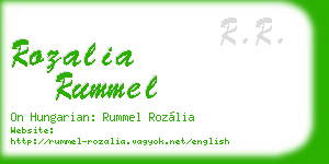 rozalia rummel business card