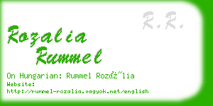 rozalia rummel business card